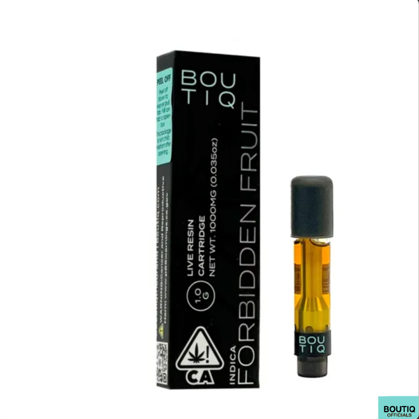 Boutiq Carts Forbidden Fruit – Live Resin Cartridge 1-Gram (indica) - Boutiq switch