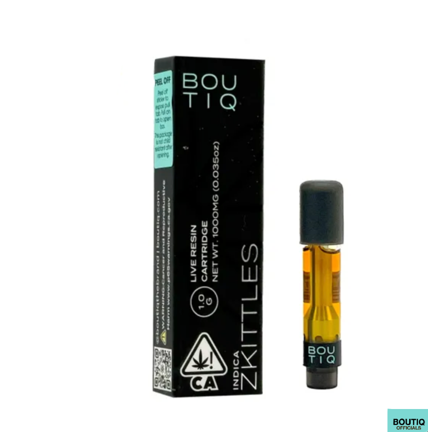 Boutiq Carts Zkittles – Live Resin Cartridge 1-Gram (indica) - Boutiq switch